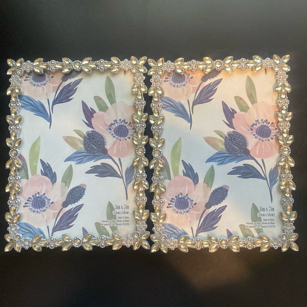 picture frames silver metal 5in x 7in